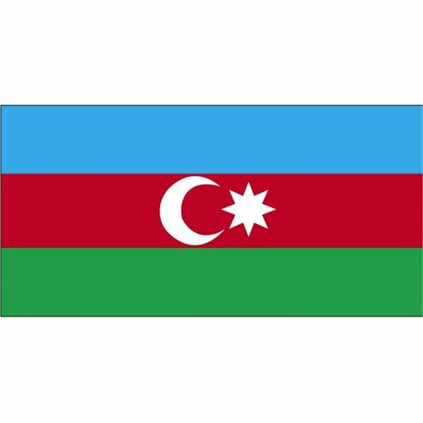 Ss Collectibles 5 ft. X 8 ft. Nyl-Glo Azerbaijan Flag SS37460